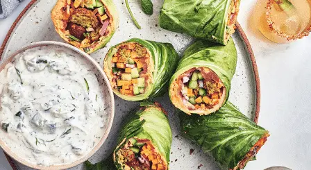wraps houmous tomates séchées falafels & crudités